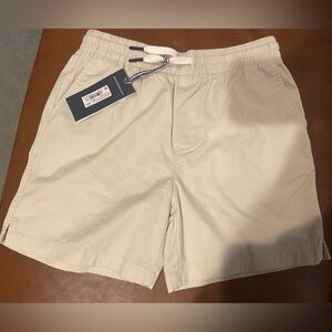 NWT! Vineyard Vines boys Cream pull on chino Shorts Sz 12